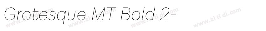 Grotesque MT Bold 2字体转换
